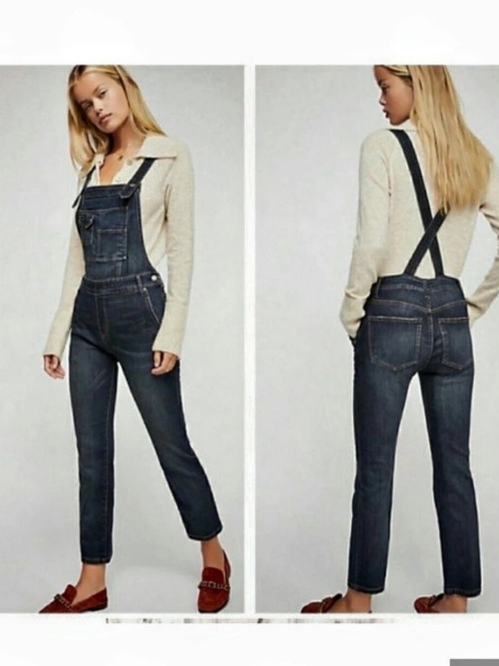 Free People We The Free BradyDenim Overalls Size 25 Waist XS